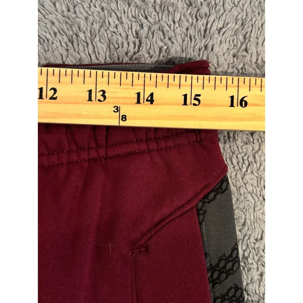 Vintage Nike Team Pants Mens Small Red Maroon Stripe Drawstring Ankle Track
